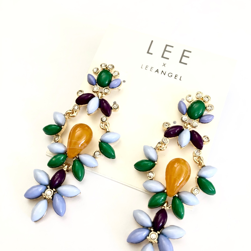 Norstrom Lee By Lee Angel Cabochon Watercolor Spring Drop Earrings Nwt 98 8$